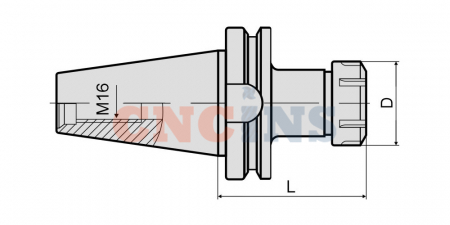 BT40-ER40-080 Патрон цанговый (40Cr)