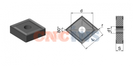 CNMG120408-BF WS7225 Пластина токарная для нержавеющей стали, получистовая обработка