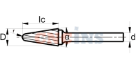 Борфреза сфероконическая L102506  ВК8_3
