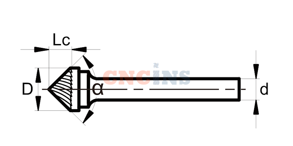  K - Коническая с углом 90° 