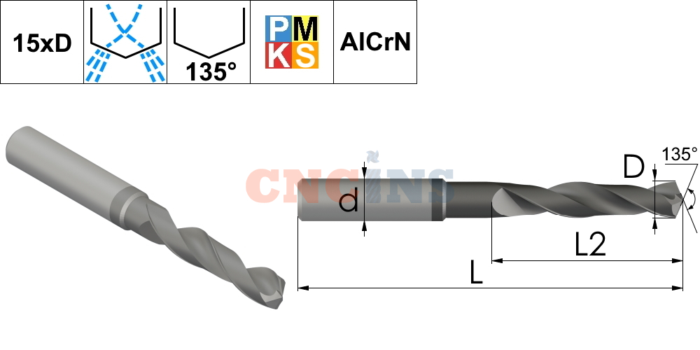 15xD с подачей СОЖ 